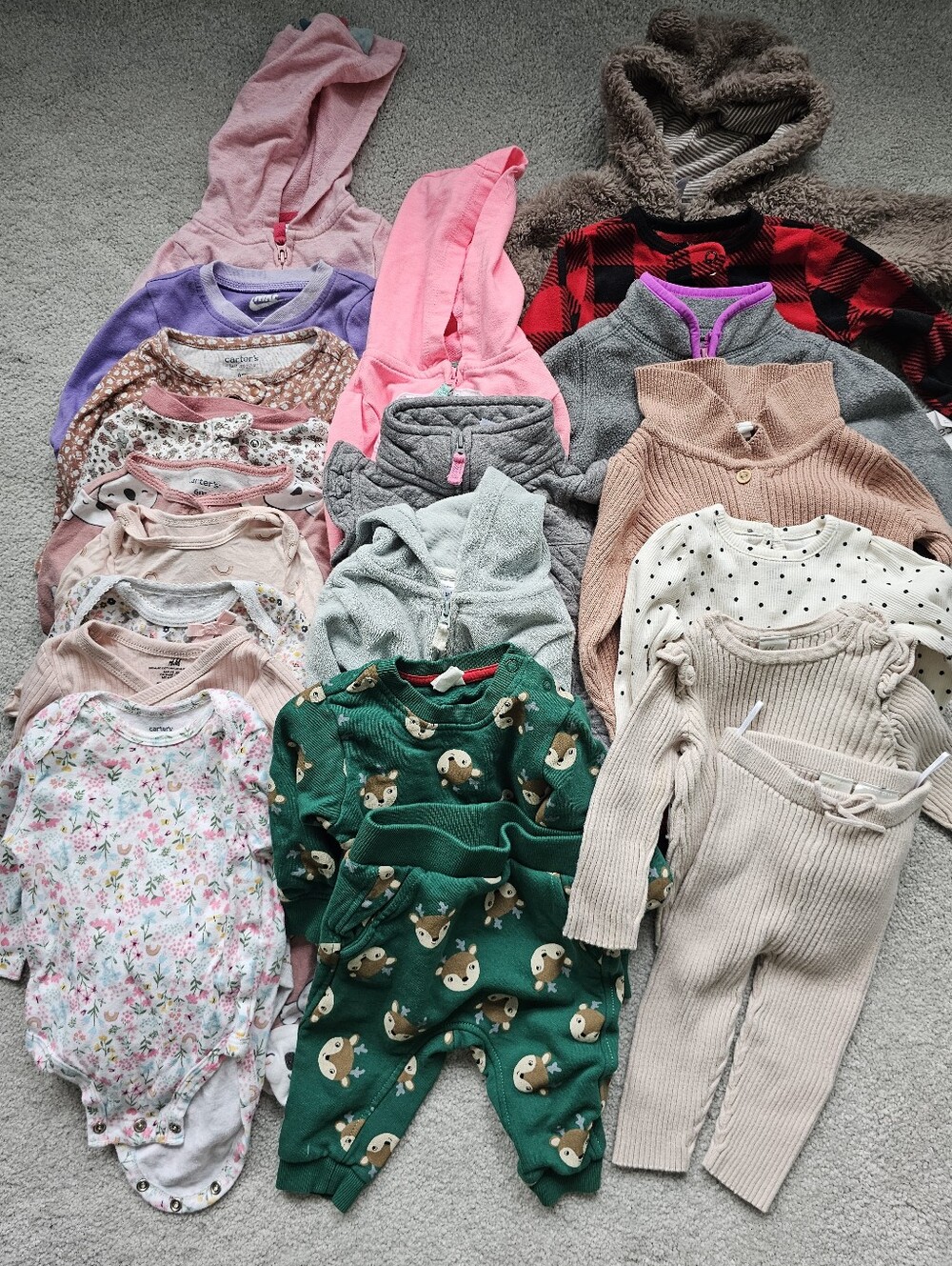 21pc baby girl clothing 6 month bunting footie onesie pants sets jackets H&M